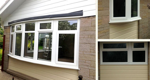 House cladding, in UPVC examples from Bosomworth Glass in Filey, North Yorkshire