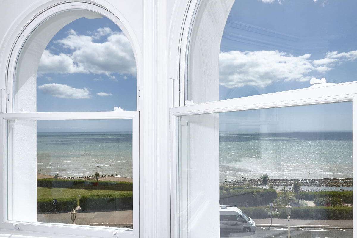 An example of a heritage vertical sliding window window installation by Bosomworth Glass in Filey