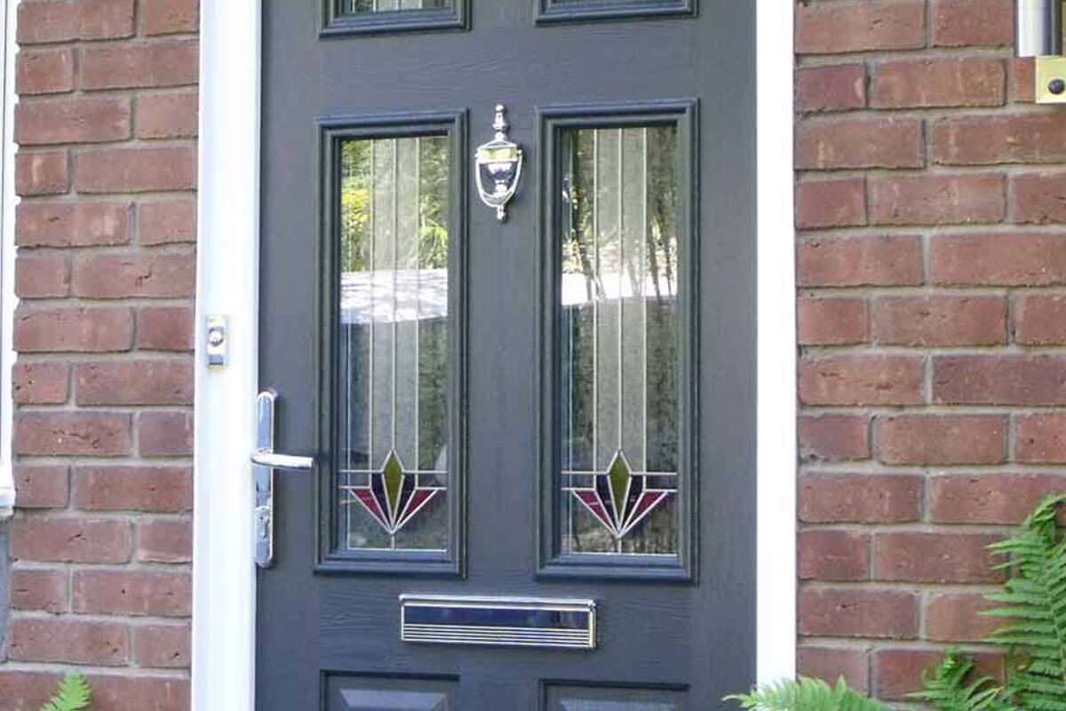 An example of leaded glass options in a door installation in  Filey
