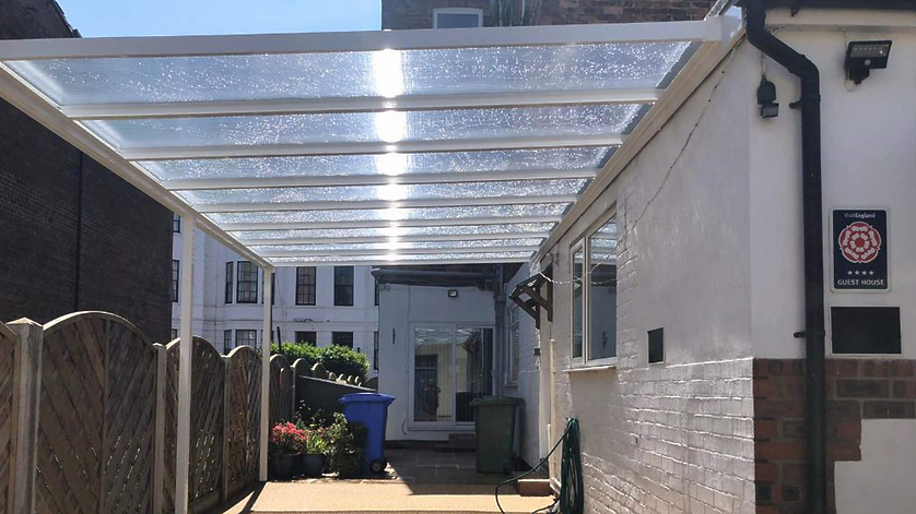 An example of a car port installation by Bosomworth Glass in Filey